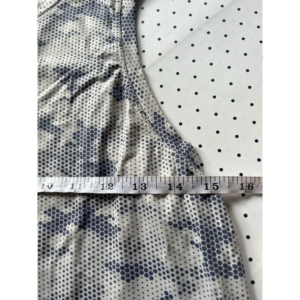 Womens Athletic Tank Top Gray Ivory Abstract Camo Print Racerback Workout Yoga